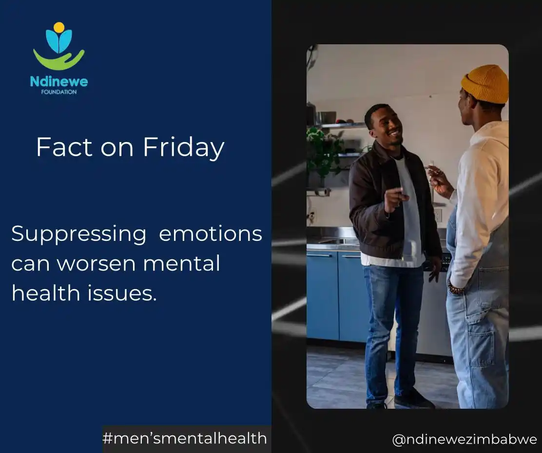 Image from Ndinewe Foundation: Suppression of emotions can lead to increased stress and anxiety. Bot...