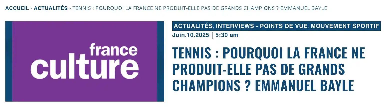 Image from Decideurs du sport PB: Tennis : pourquoi la France ne produit-elle pas de grands champions ? ...