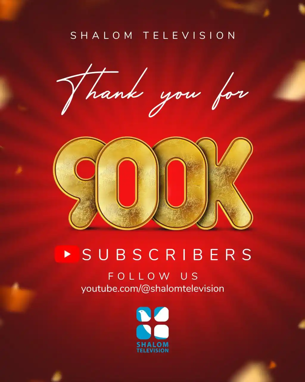 Image from Shalom Television | Shalom TV | Shalom: 🎉 We Are 900K Strong! 🎉 🙏 Thank you for being part of this incredib...