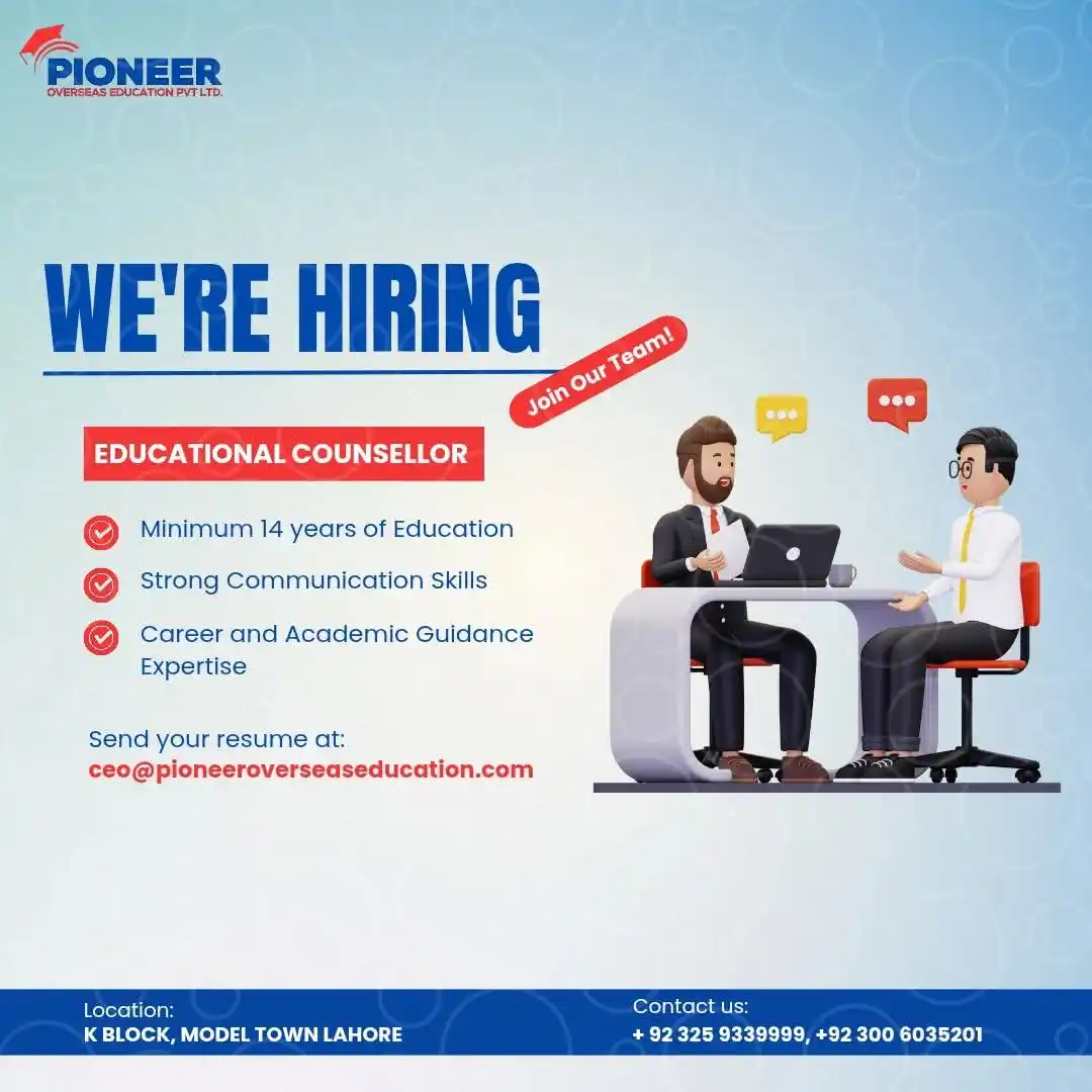 Image from Employmentor - Awais: 📢 We're Hiring! 🎉 Join our team as an Educational Counsellor 👩🏫👨...