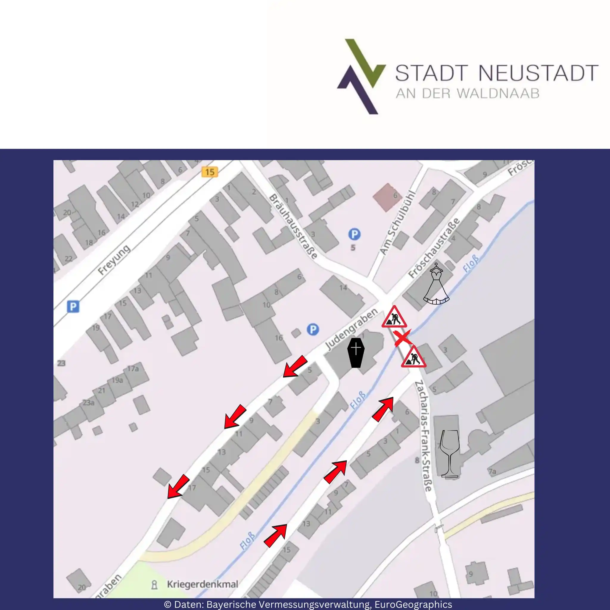 Image from Stadt Neustadt an der Waldnaab: 🚧 *Wichtige Verkehrsänderung: Vollsperrung der Brücke in der Bräuhaus...