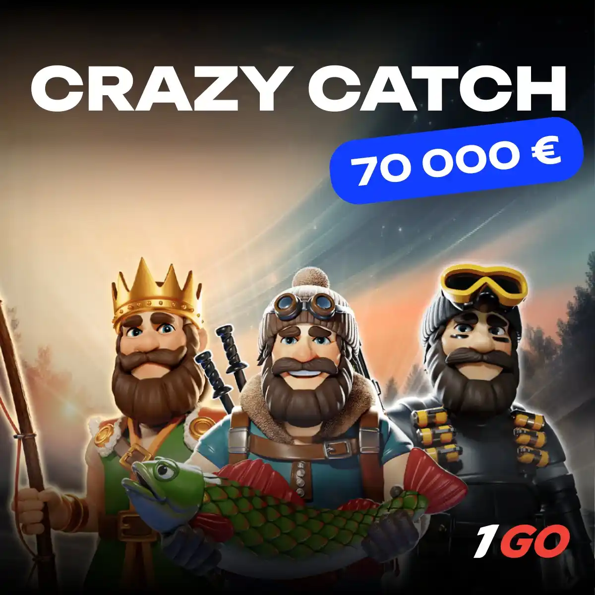 Image from 1GO 🇩🇪 Germany: *Wirf deine Netze aus 🐟* 500 Belohnungen 🎁 *70000 €* Preisfonds 💰 ...