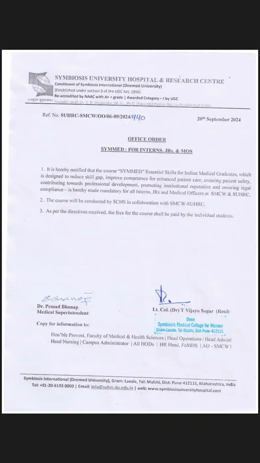 Image from KABILA Updates🩺: 📢 FMG Interns Face Unfair Demands at Symbiosis Medical College for Wo...