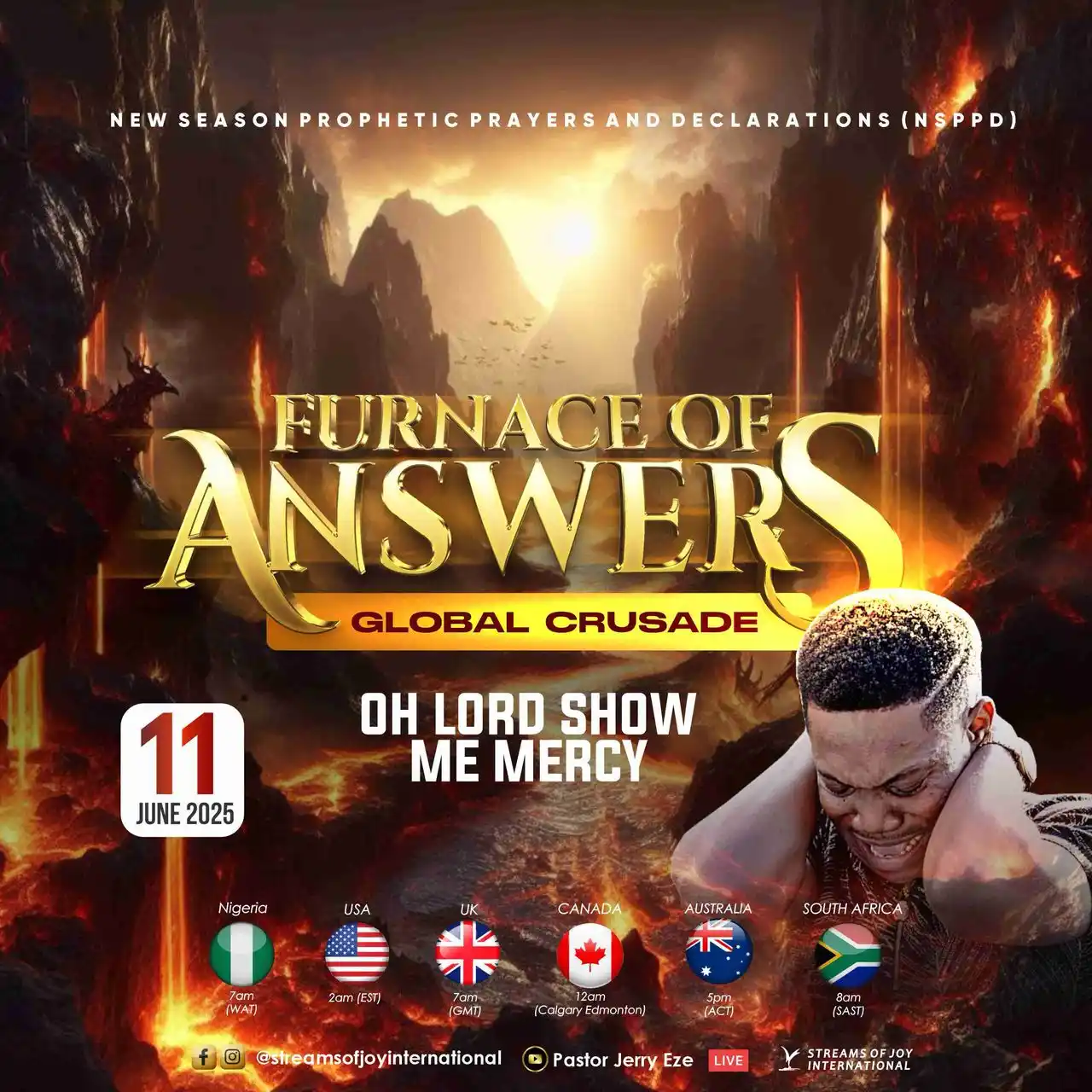 Image from Pastor Jerry Eze: 🔥FOR OUR GOD IS A CONSUMING FIRE 🔥AND YOU ARE HIS INFERNO 🔥WEDNES...