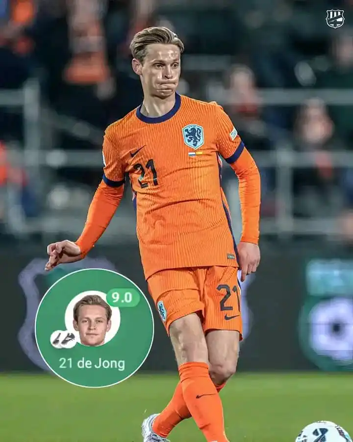 Image from BARÇA CH BLUAGRAÑA 🇪🇦🇪🇦: Frenkie De Jong’s game by number v Malta: 97% pass accuracy 102 touc...