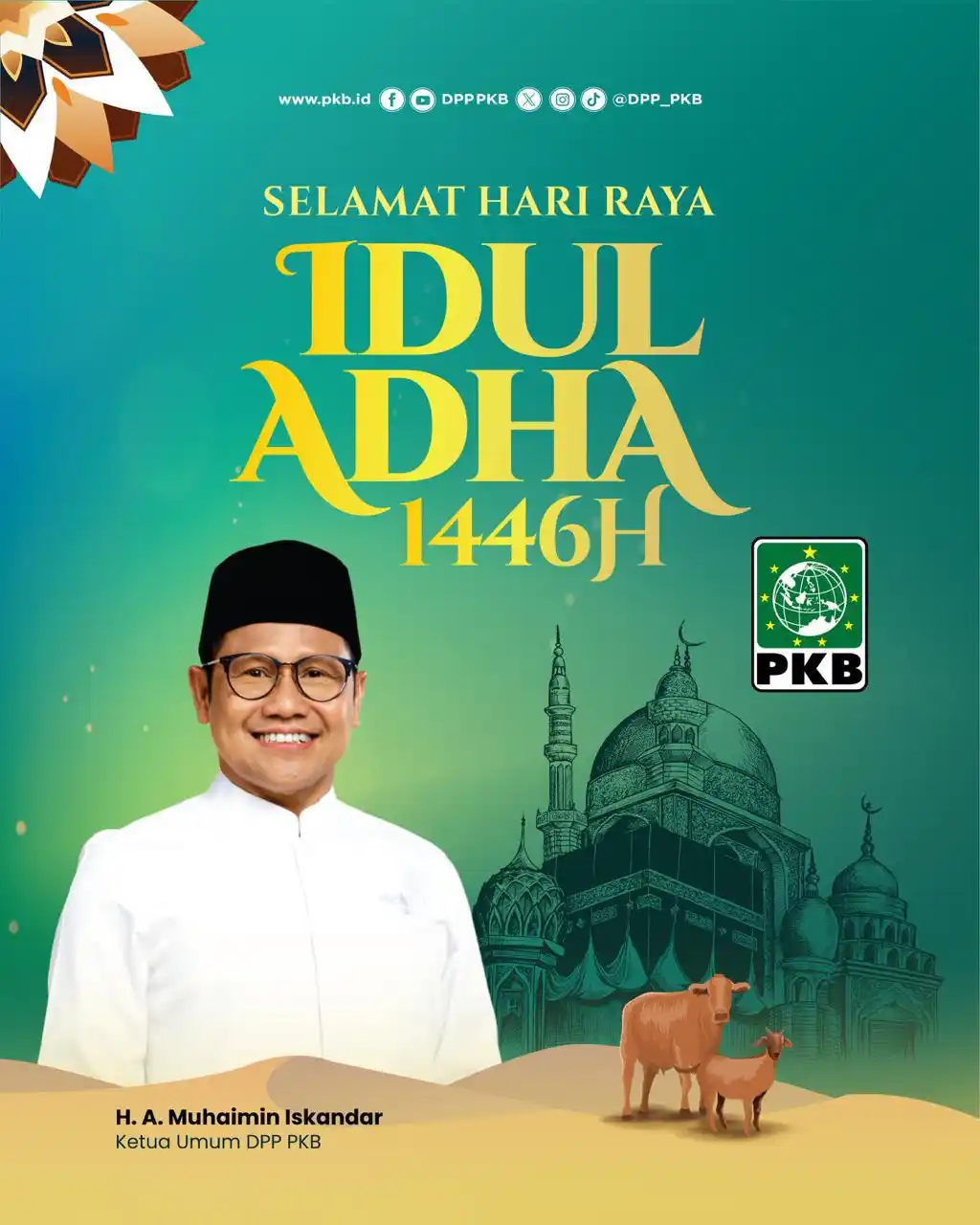 Image from Partai Kebangkitan Bangsa (PKB) : Iduladha bukan hanya tentang berkurban, tapi juga belajar ikhlas dan b...
