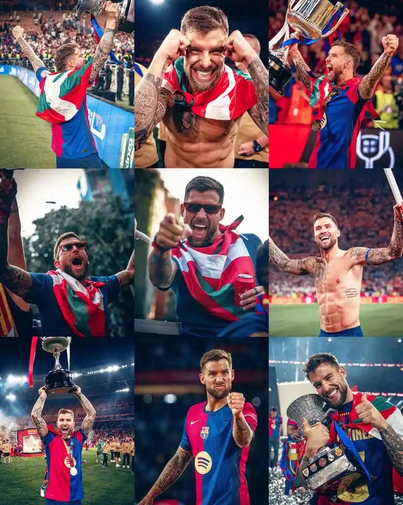 Image from BARÇA CH BLUAGRAÑA 🇪🇦🇪🇦: Iñigo knows how to celebrate! 🕺😎 <a class="text-blue-500 hover:unde...