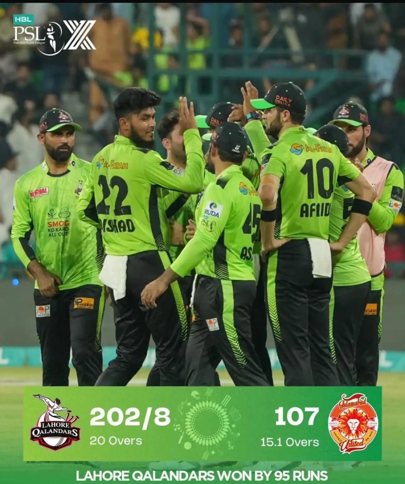 Image from Waqas Maqsood: Lahore bring the heat and take the W! Clinical, composed, and command...