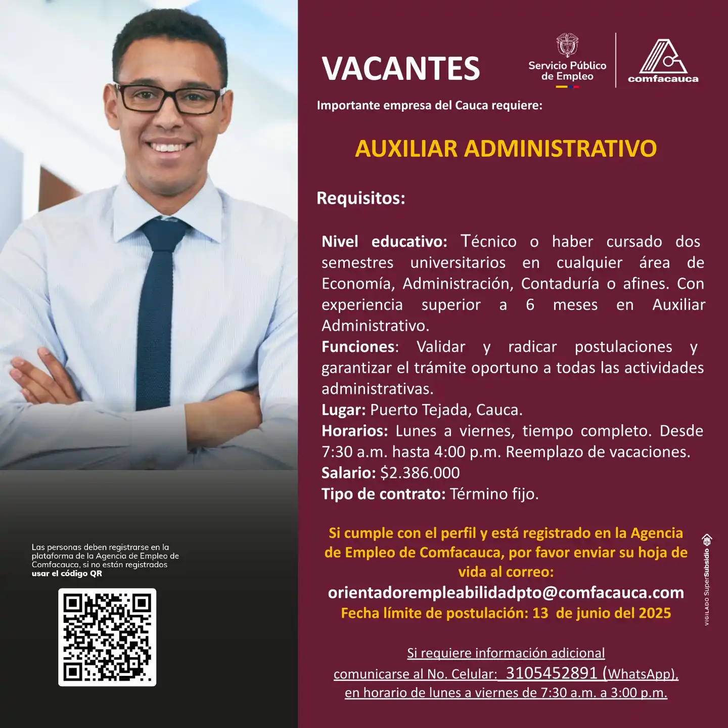 Agencia de Empleo Comfacauca post