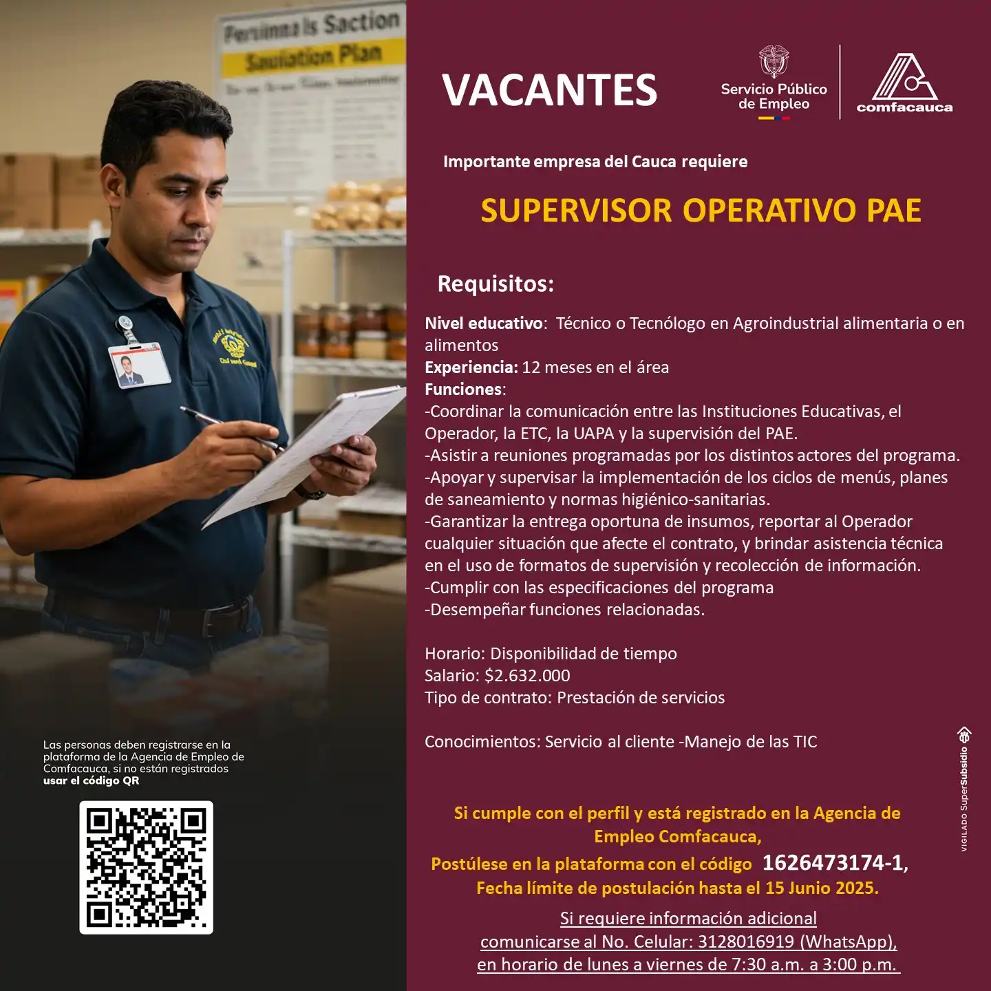 Agencia de Empleo Comfacauca post