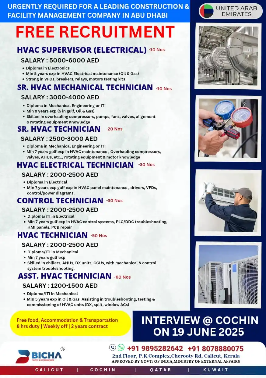 Image from BICHA TRAVELS & HR CONSULTANTS: *🇦🇪URGENTLY REQUIRED FOR A LEADING CONSTRUCTION & FACILITY MANAGEMEN...