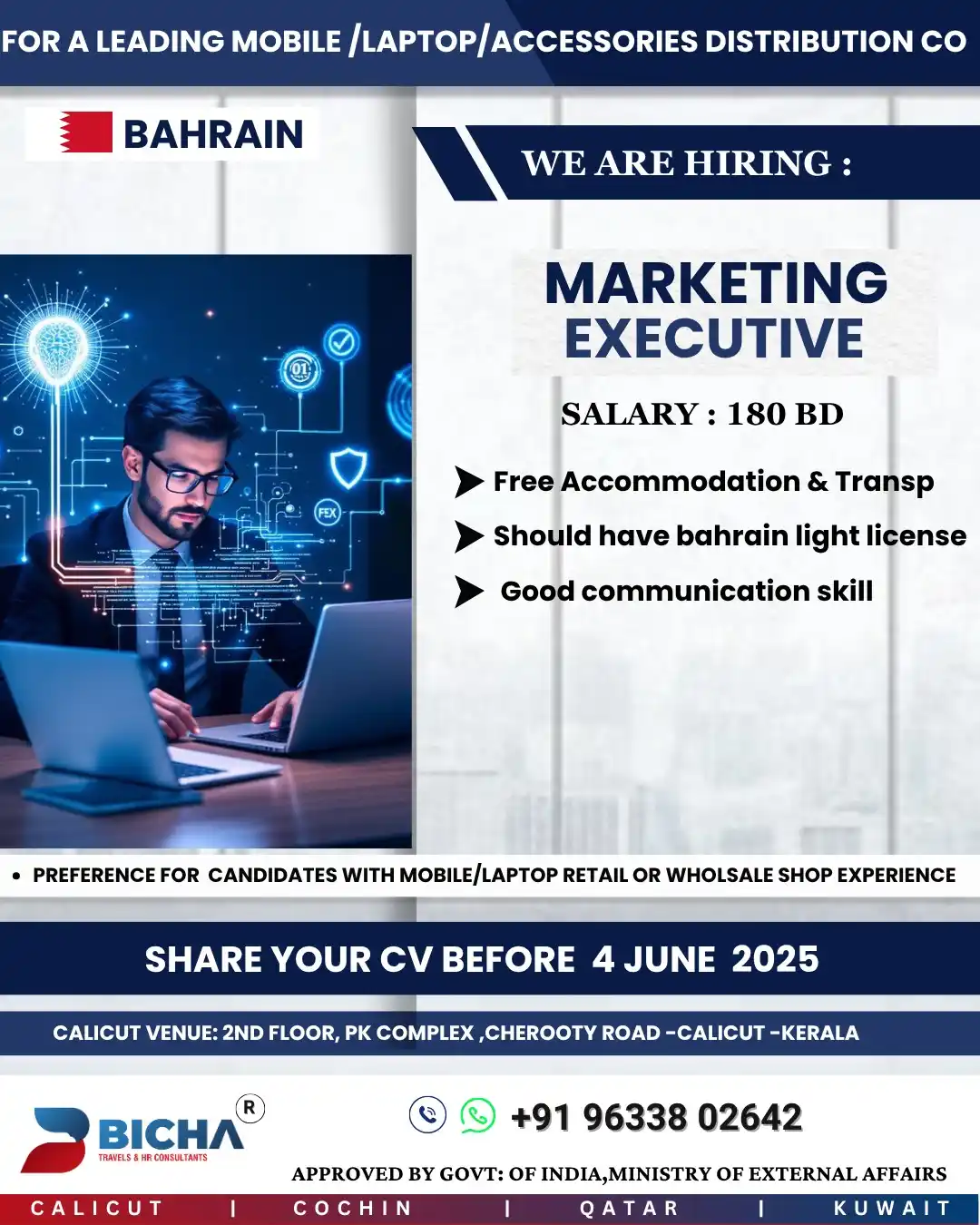 BICHA TRAVELS & HR CONSULTANTS post