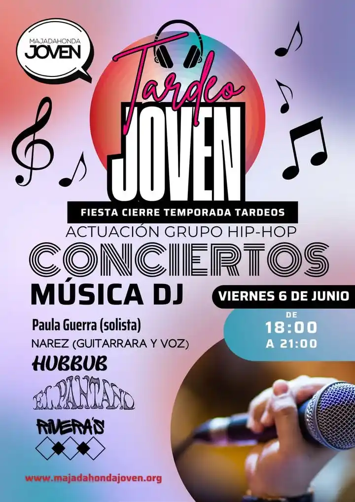 Image from Majadahonda Joven: ¡Cerramos la temporada de los tardeos jóvenes, con conciertos, baile, ...