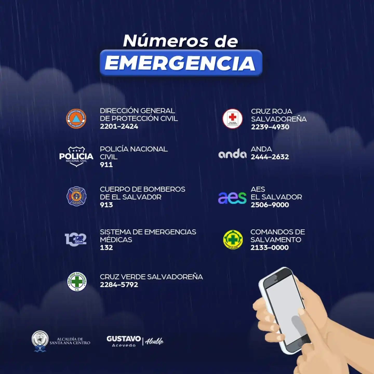 Image from Santa Ana: Debido a la fuerte tormenta de estos momentos, nuestra Comisión Munici...