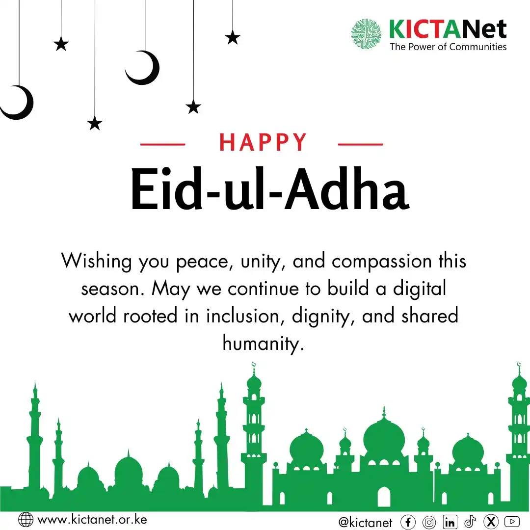 Image from KICTANet: 🌙 Eid-ul-Adha Mubarak from KICTANet 🌙 As we mark this sacred occasi...