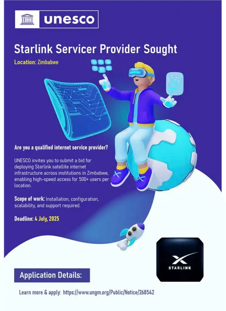 Image from JobLink Zim: 📢 Invitation to Bid – Internet Service Provision UNESCO Regional Off...