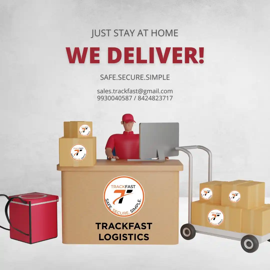 Image from Trackfast Logistics: 📦 Just stay home. We’ll handle the delivery! Safe. Secure. Simple. 👉...