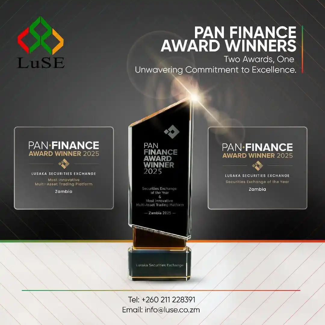 Image from Zed Blog: LuSE awarded top African bourse for 2025. LuSE wrote.. We are thrille...