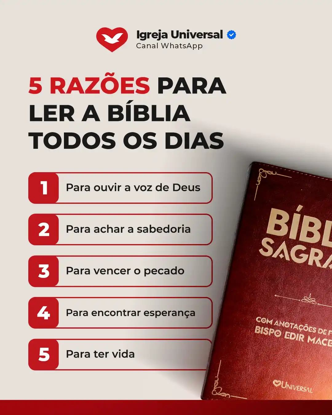Image from Igreja Universal: *O que importa hoje é o Reino de Deus em você. 🕊️* Por isso, é essen...