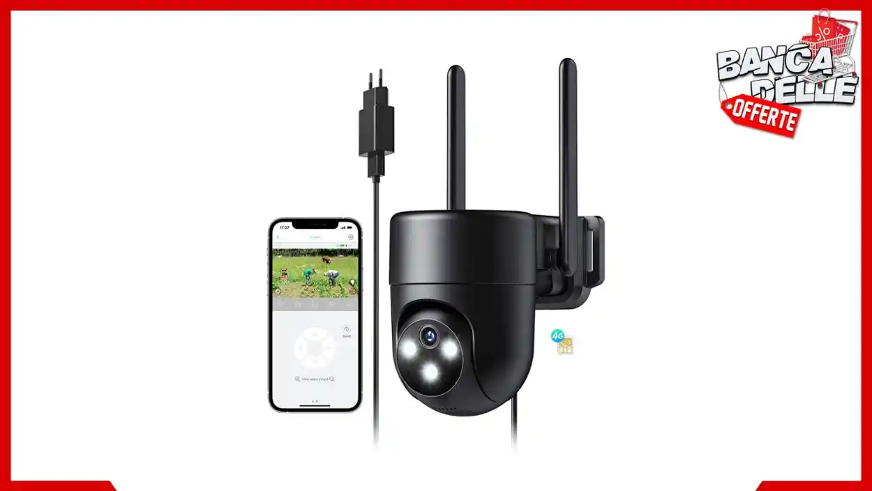 Image from Banca delle Offerte: *🔓 PROMO con COUPON 🔓* 📷 NUASI 4G LTE Telecamera con SIM Esterno, ...