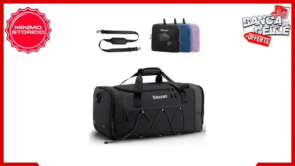 Image from Banca delle Offerte: *🔓 PROMO con COUPON 🔓* 🏋️♂️ Tolaccea Borsa da Sport Pieghevole 35...