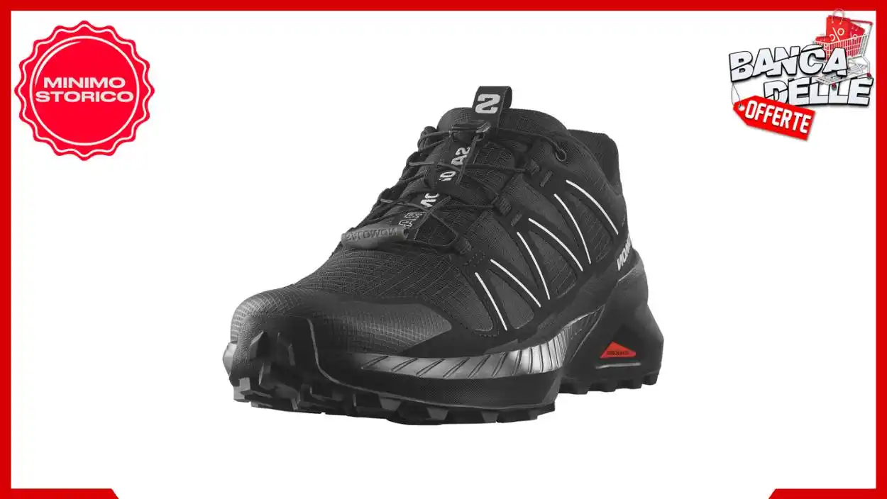 Image from Banca delle Offerte: *👟 SALOMON Speedcross Peak, Scarpe Uomo, Black Black Glacier Gray, 40...