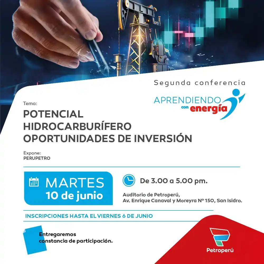 Image from Petroperú S.A.: 🔊 *¡Te invitamos a ser parte del ciclo de conferencias Aprendiendo co...