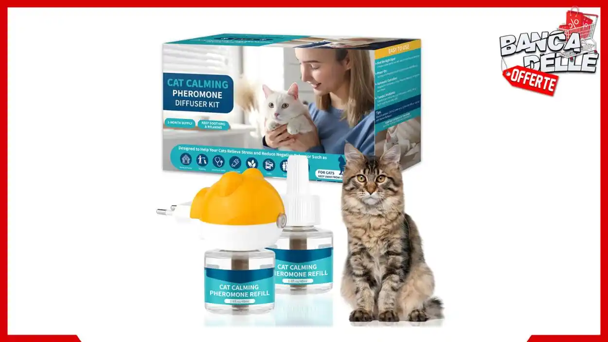 Image from Banca delle Offerte: *🐱 VICSOM Diffusore Feromoni per Gatti 3 in 1 - Calmante per Gatti 60...