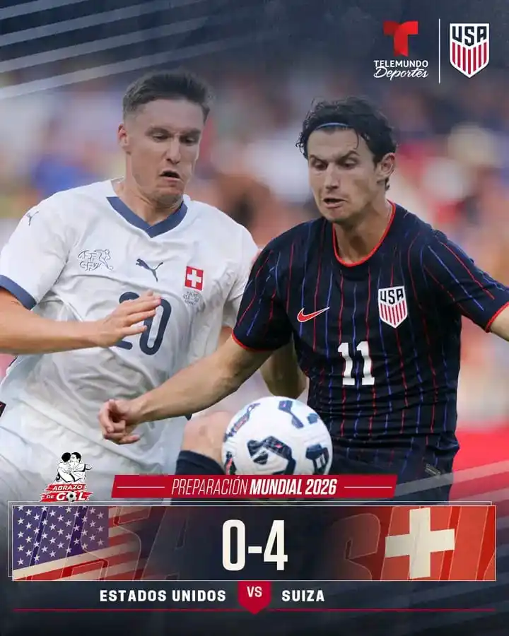Image from 🏆⚽️ ABRAZO DE GOL 2025 ⚽️🏆: ¡DURA DERROTA DE ESTADOS UNIDOS! Estados Unidos Perdio 𝟰-𝟬 ante Sui...