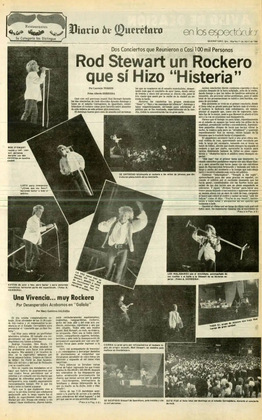 Image from Diario de Querétaro 📰💻📱: 🇬🇧🎤 *Rod Stewart volverá a Querétaro, el mítico momento que vivió e...