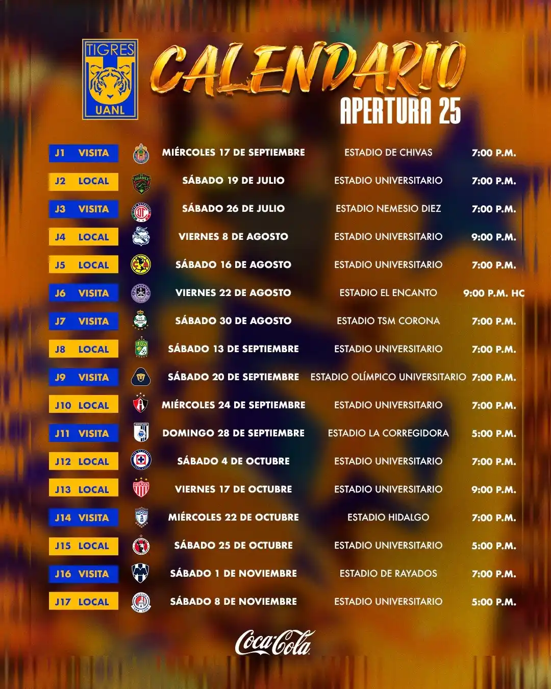 Image from 90min | Tigres: 📆🔛 ¡Incomparables, separen fechas y horarios que ya está lista 𝑳𝒂 ...