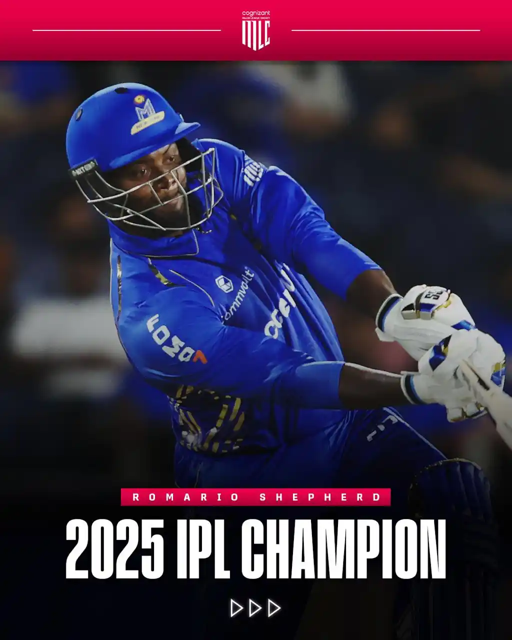 Image from Major League Cricket: NEWS: Veteran MLC cricketer Romario Shepherd and newly signed Tim Seif...