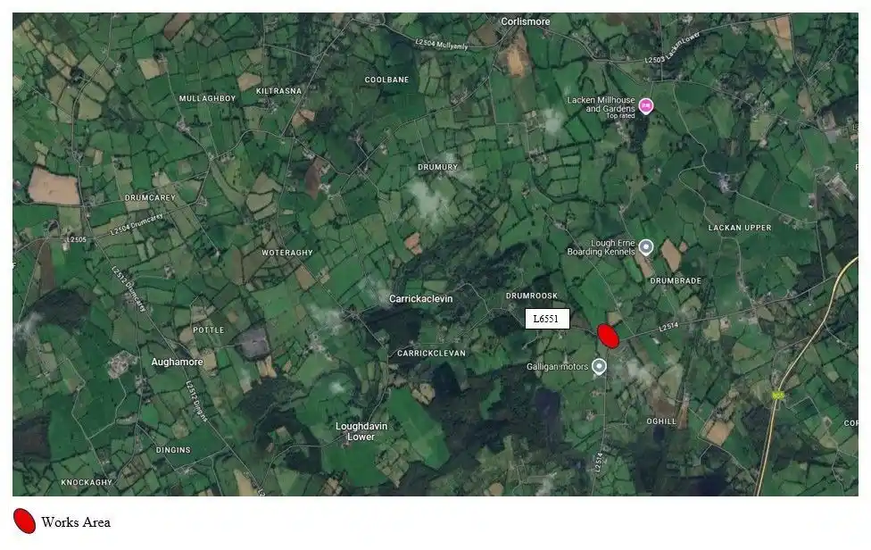Image from Cavan County Council: A one-day emergency road closure will be in place on the L-6551 Carric...
