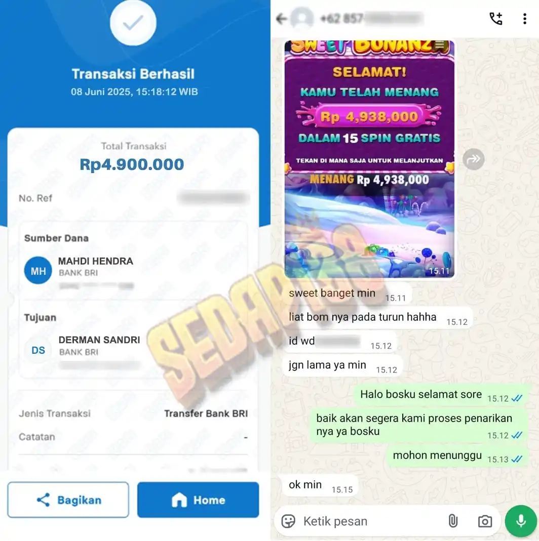 Image from teks gombalan: Abangkuhh pemenang sweetbonanza,,semoga hokinya bisa buat kalian jepe ...