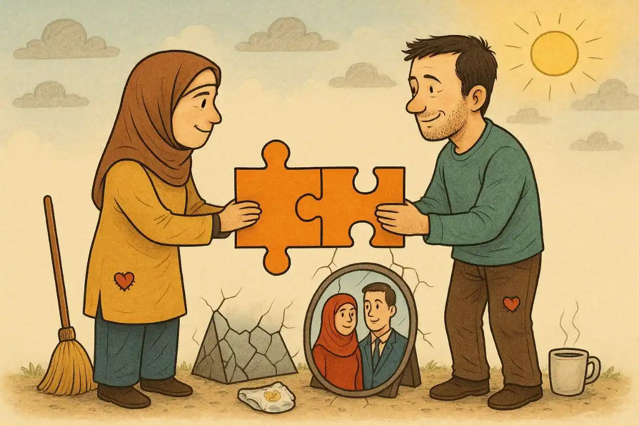 Image from لِتسكنوا إليها 🎀: "الزوج المثالي" "الزوج المثالي" الذي يناسبنا تماماً هي فكرة خيالية نا...