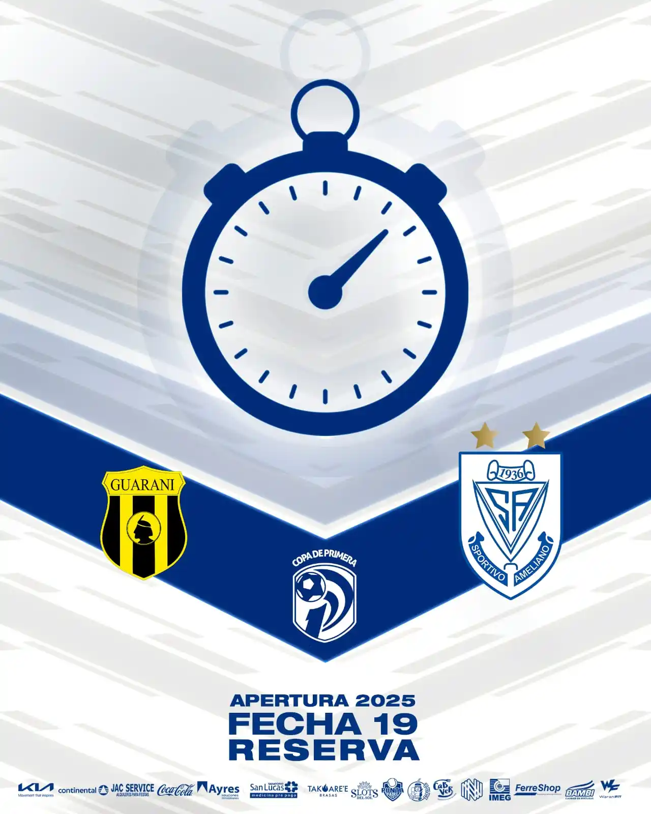 Image from Club Sportivo Ameliano: 🏆| 𝐀𝐩𝐞𝐫𝐭𝐮𝐫𝐚 𝟐𝟎𝟐𝟓 - 𝐅𝐞𝐜𝐡𝐚 𝟏𝟗  (𝐑𝐞𝐠𝐮𝐥𝐚𝐫𝐢𝐳𝐚...