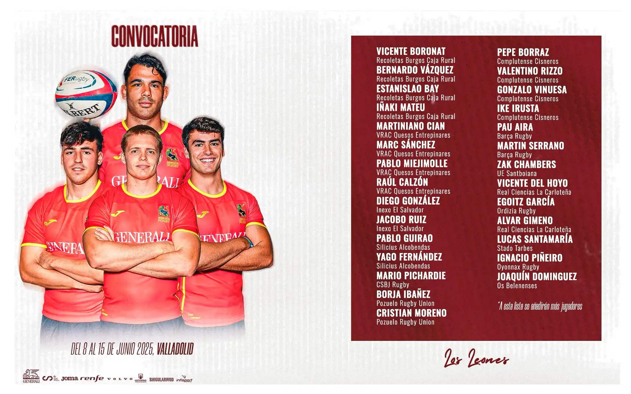 Image from España Rugby : 👋🏻 𝐂𝐨𝐧𝐯𝐨𝐜𝐚𝐭𝐨𝐫𝐢𝐚 <a class="text-blue-500 hover:underline ...