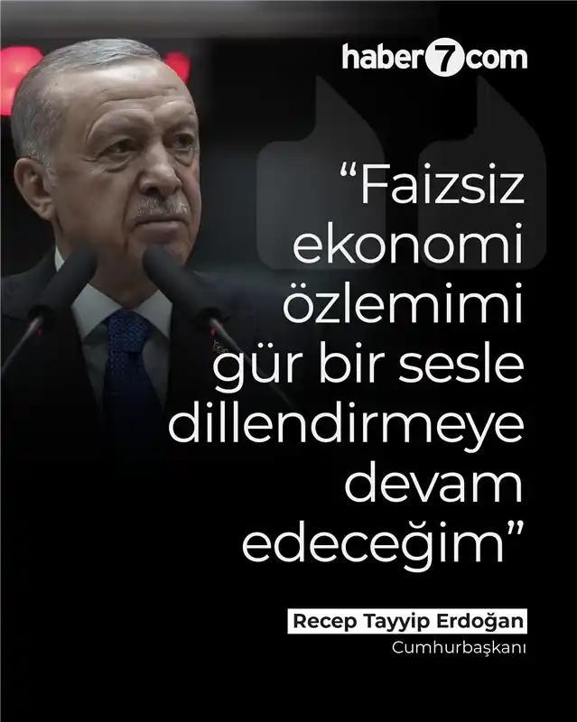 Image from Haber7: 🔴 Cumhurbaşkanı Erdoğan'dan ekonomideki faiz politikasına ilişkin çar...
