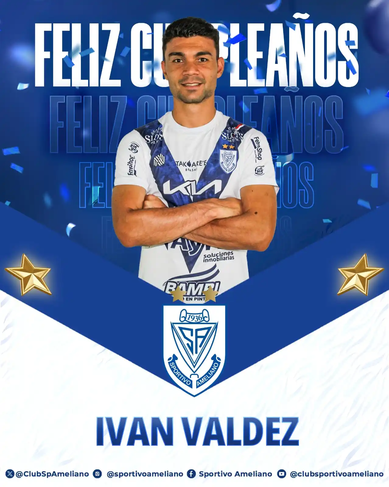 Image from Club Sportivo Ameliano: 🎂 Feliz Cumpleaños Ivan Valdez ⭐<a class="text-blue-500 hover:under...