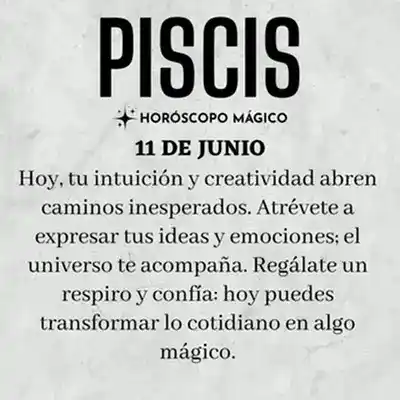 Image from ♓ PISCIS: Tu canal GRATIS en WhatsApp: ♓ *Piscis*, hoy Miércoles 11 de Junio, ¡Hoy es el día para empezar a c...