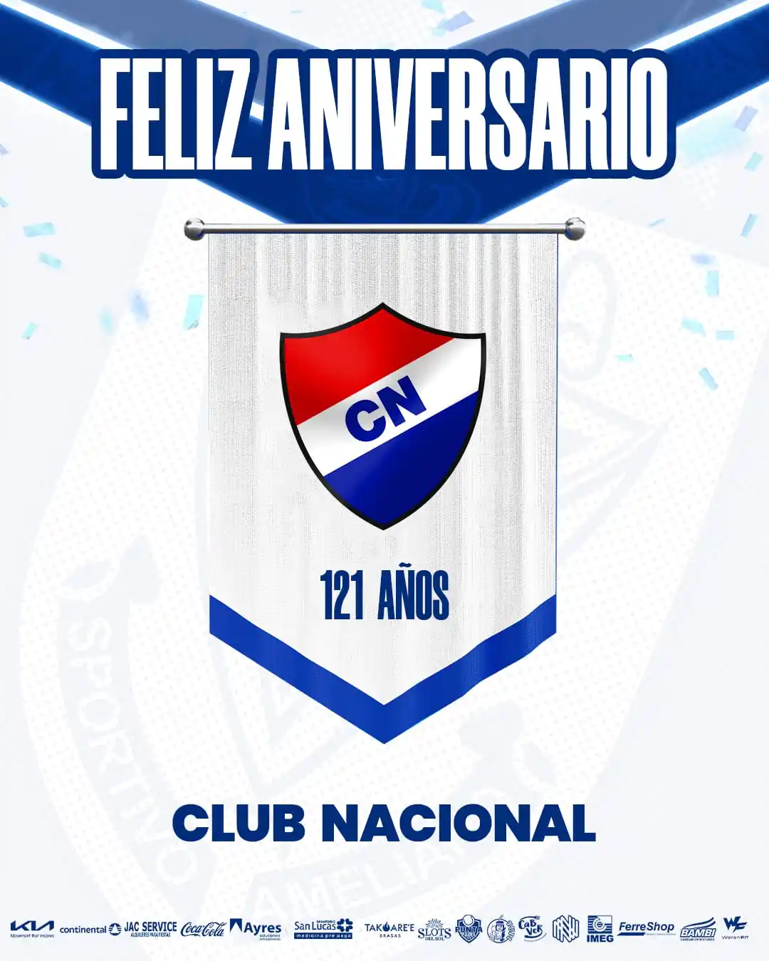 Image from Club Sportivo Ameliano: 🥂 | Saludamos al Club @clubnacionalpy y a su Presidente por cumplir o...