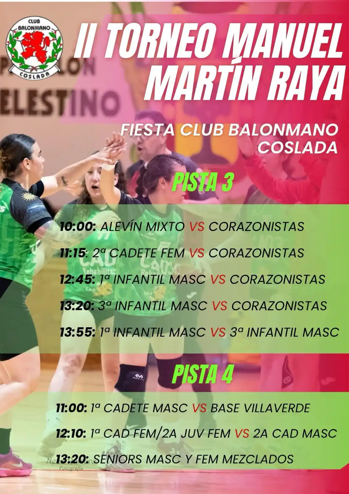 Image from Balonmano Coslada: 🔊TORNEO FIESTAS🤾🤾♂️ 🔊 ¡¡ ACTUALIZACIÓN HORARIOS PARTIDOS !!. Act...