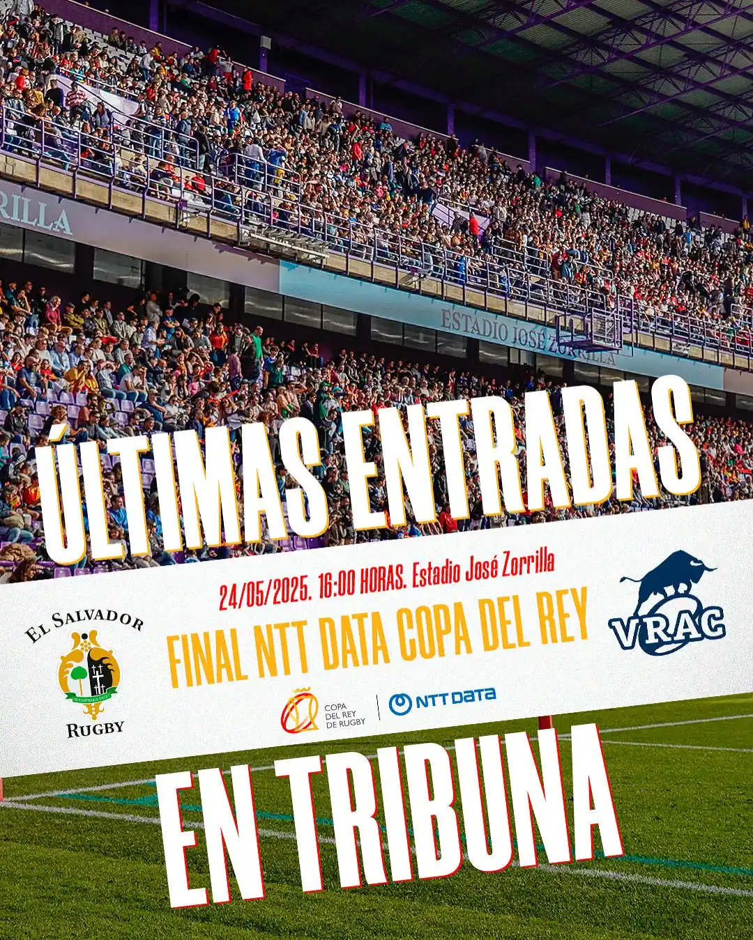 Image from España Rugby : 𝐔́𝐥𝐭𝐢𝐦𝐚𝐬 𝐞𝐧𝐭𝐫𝐚𝐝𝐚𝐬 en Tribuna ‼️🏟️ No te quedes sin v...