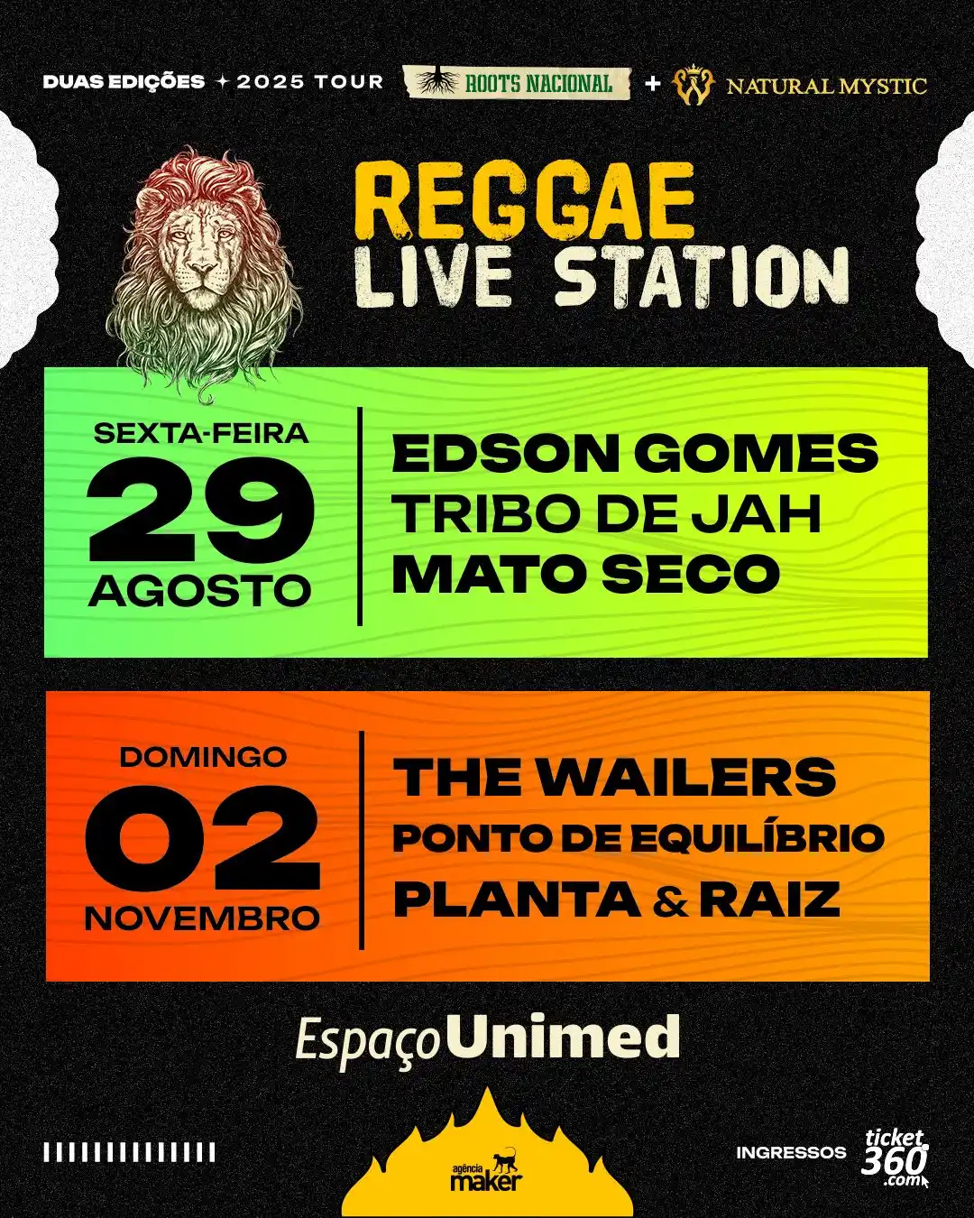 Image from Ticket360 Ingressos: Vendas aberta para as DUAS EDIÇÕES do Reggae Live Station no Espaço Un...