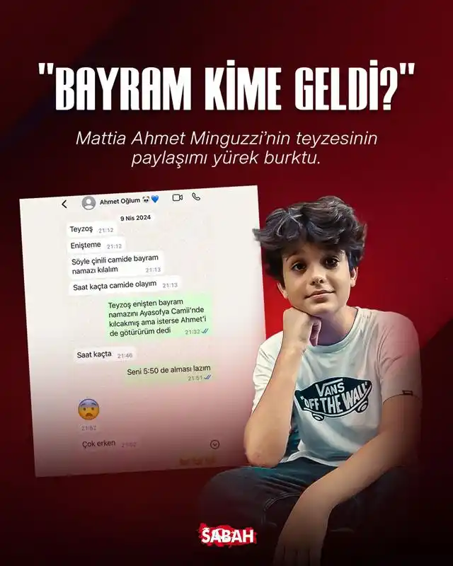 Image from Sabah: Kadıköy'de pazarda bıçaklanarak öldürülen Mattia Ahmet Minguzzi'nin te...