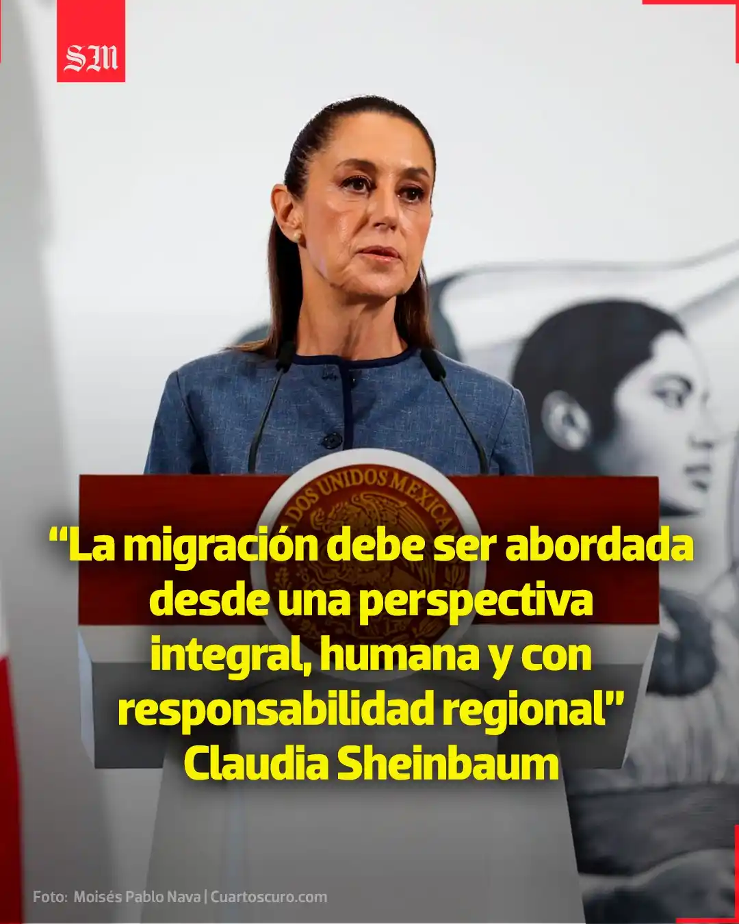 Image from El Sol de México: 🔴 La presidenta Claudia Sheinbaum pidió al gobierno de Estados Unidos...