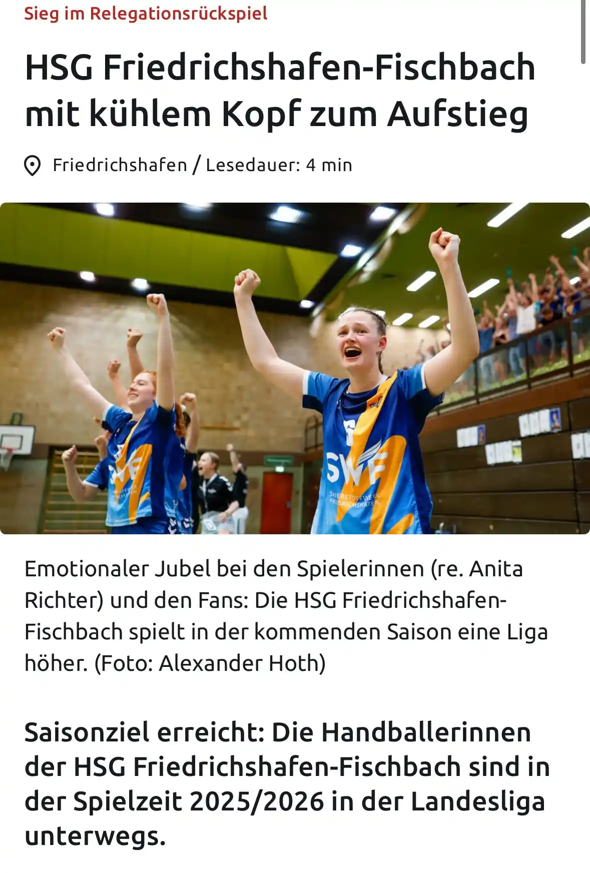Image from HSG Friedrichshafen-Fischbach: 👏LANDESLIGA Wir können es immer noch nicht so richtig fassen… Der N...