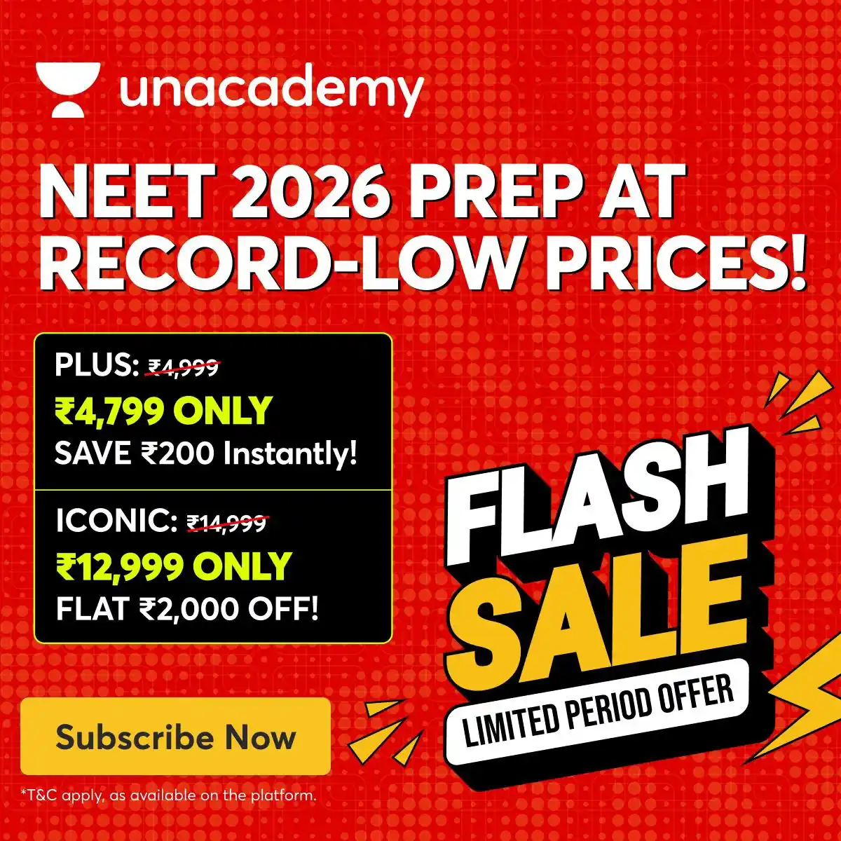 Image from Unacademy NEET Toppers : 🔥 NEET 2026 FLASH SALE is LIVE – Prep at unbeatable prices! 👉 Join n...
