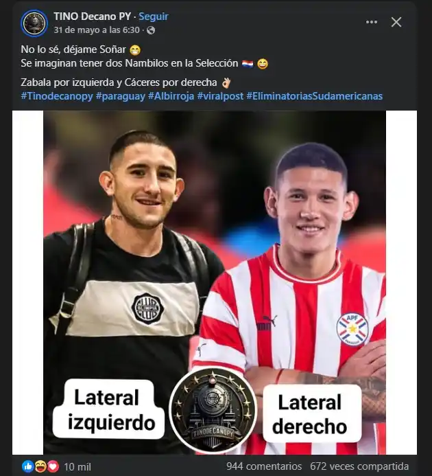 Image from Fútbol y Actualidad: No lo sé, déjame Soñar 😁 Se imaginan tener dos Nambilos en la Selecci...