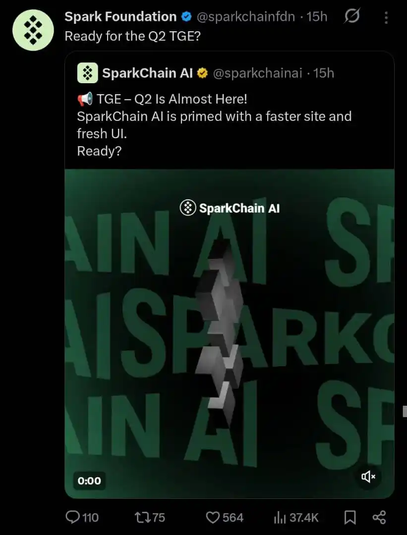 Image from Smart Testnet: Spark chain....TGE THIS SECOND QUARTER ⚡ Check out our latest update n...